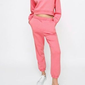 zara plush jogging pants